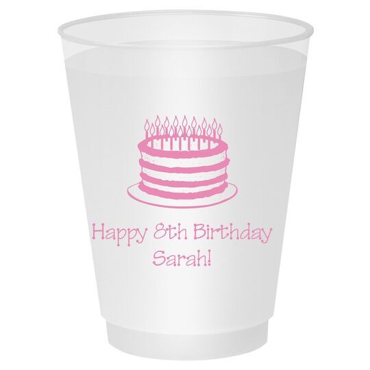 Sophisticated Birthday Cake Shatterproof Cups
